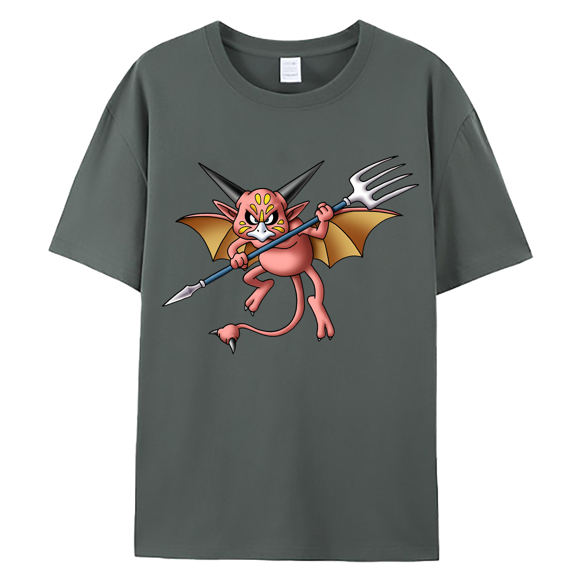 （画像用） ドラゴンクエスト Doragon Kuesuto Dragon Quest 綿100％ メンズ半袖Tシャツ｜肌触りやわらか＆通気性